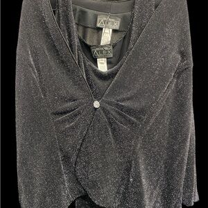 Alex Evenings Sparkling Black Jacket Set